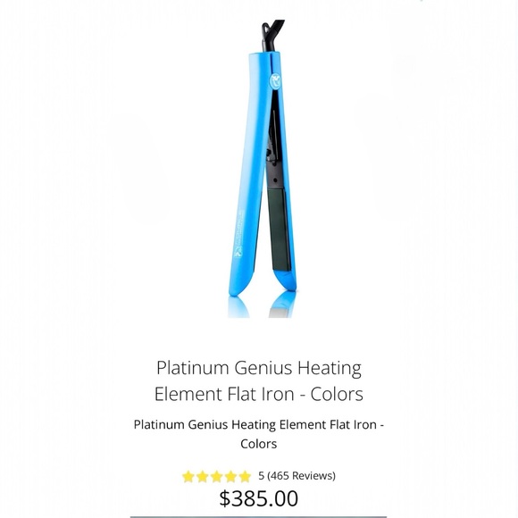 Platinum Genius Heating Element Tiffany Blue Flat Iron - Picture 5 of 7